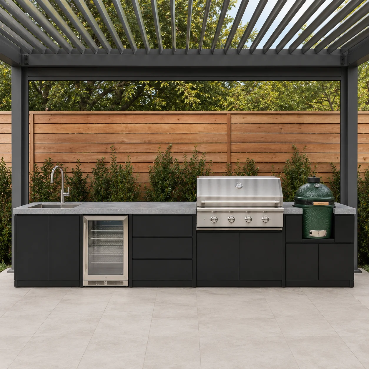 Custom 304 Stainless Steel Outdoor Kitchen Cabinets For Patio BBQ Islands Garden And Poolside Projects Kamado Grill Refrigerator