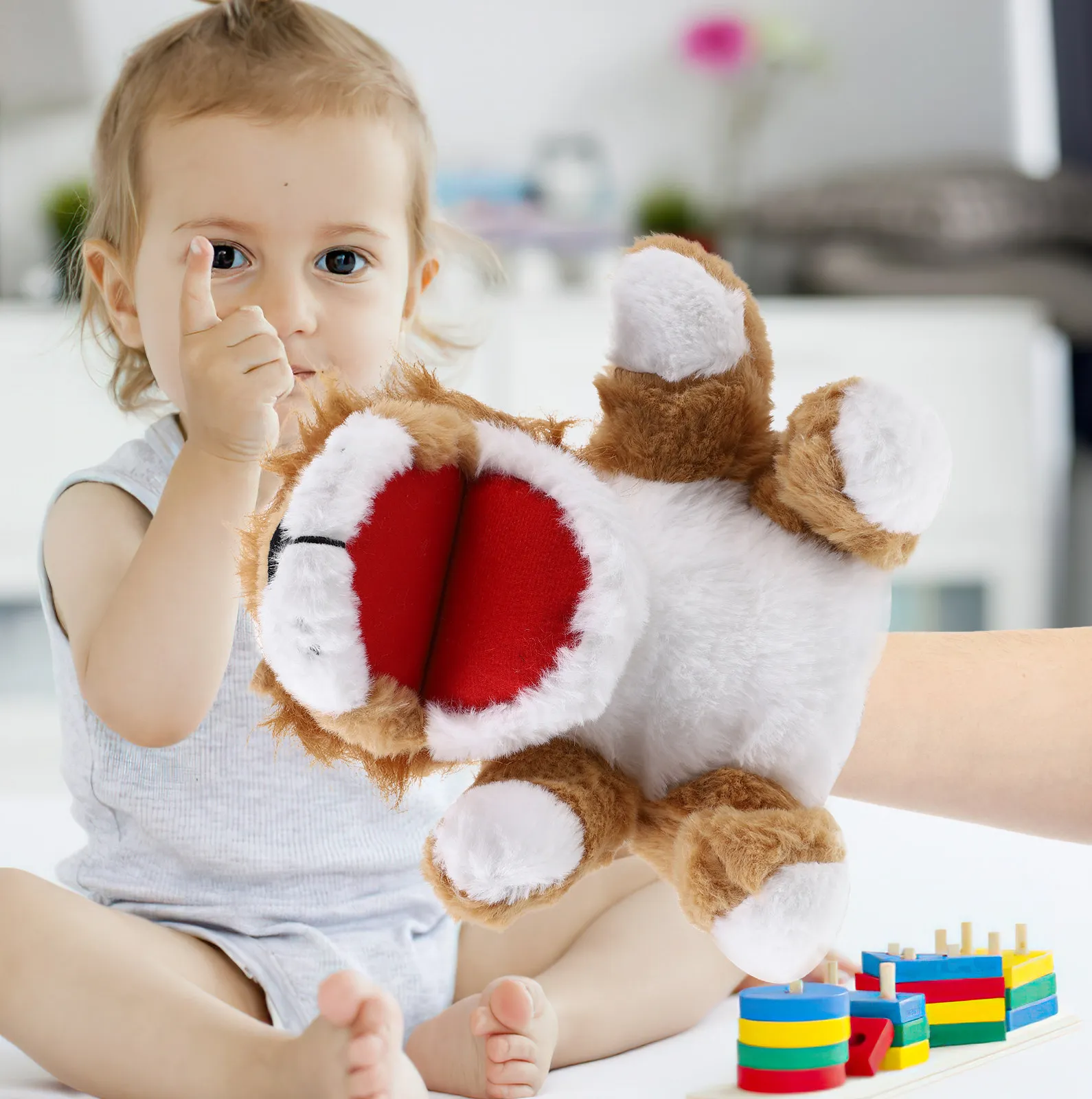 

Lion Hand Puppet Soft PP Cotton Animal Hand Puppet for Storytelling Bedtime Imaginative Play Creative Interactive Learning