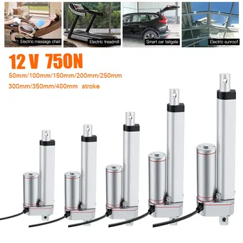 DC 12V 750N Linearantrieb 50mm 100mm 150mm 200mm 250mm 300mm Hub Linearantrieb Elektromotor Linearmotor 10mm/s Geschwindigkeit