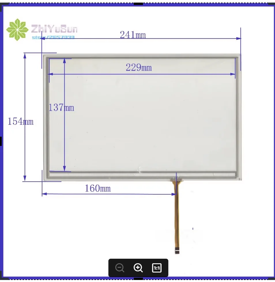 

НОВЫЙ 10,2-дюймовый 4-проводной сенсорный экран 241*154 мм, сенсорная панель управления 241*154, бесплатная доставка, промышленная панель управления