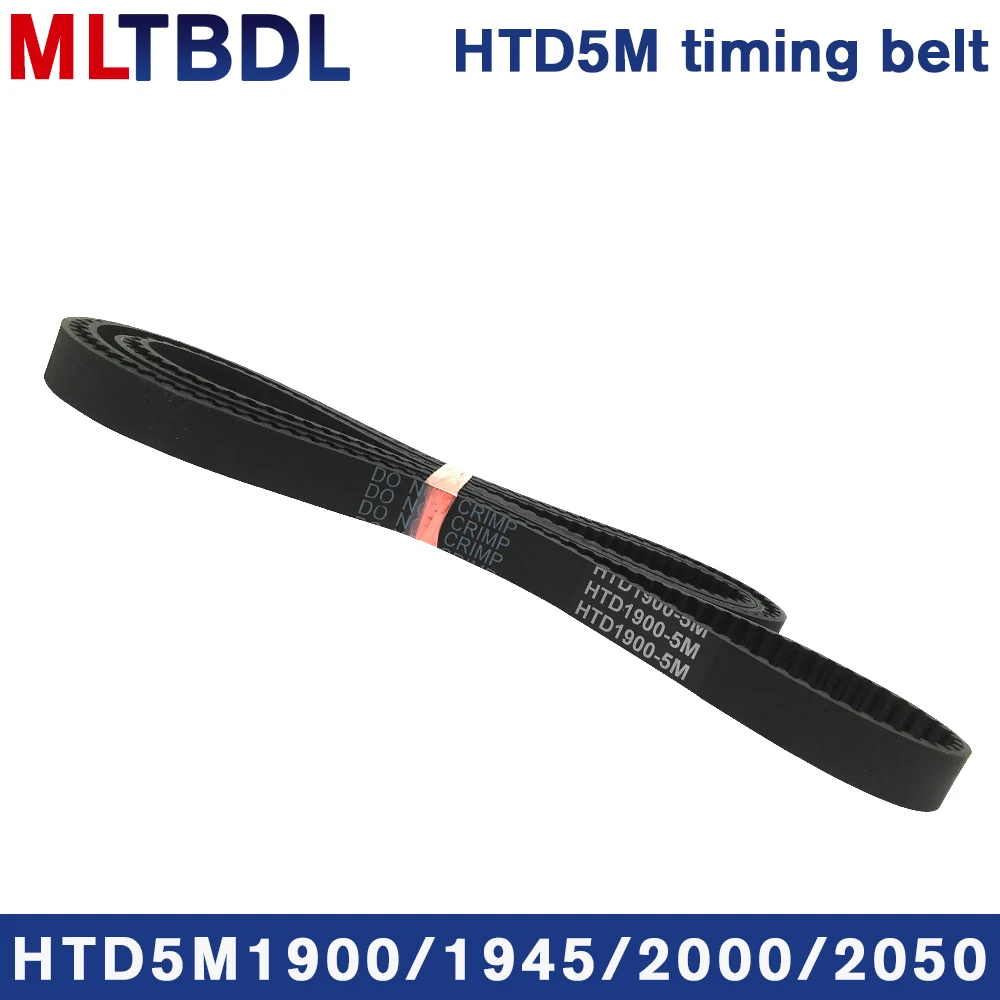 

HTD 5M Timing belt C=1900/1945/2000/2050 width 10/15/20/25mm Teeth 380 389 400 410 HTD5M synchronous Belt 1750-5M 1790-5M 1800