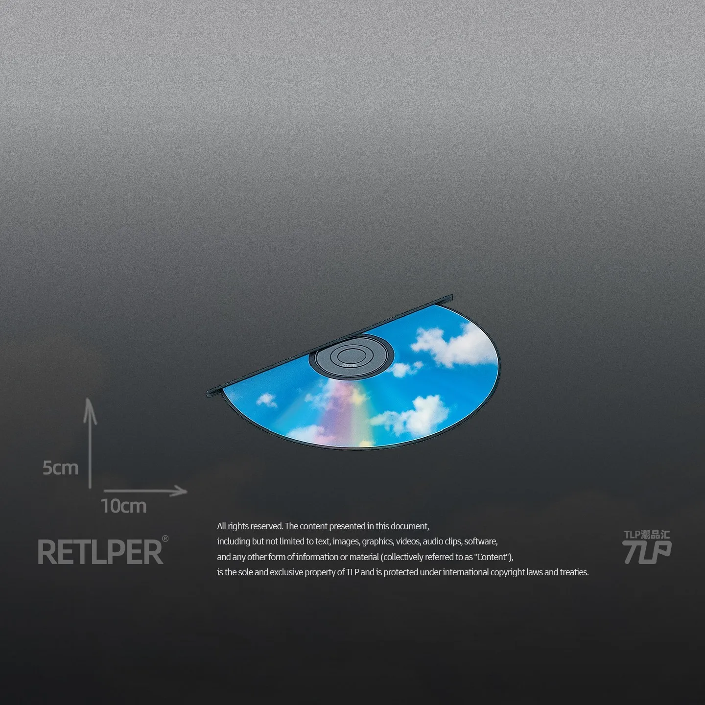 Retlper uitgeholde autosticker originele ronde schijf Blue Sky Design waterdicht plat voor auto/moto