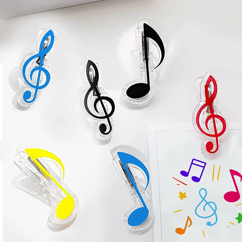 

Lovely Letter Paper Clip Piano Music Book Paper Sheet Plastic Musical Note Spring Holder Folder Office Binding Supplies