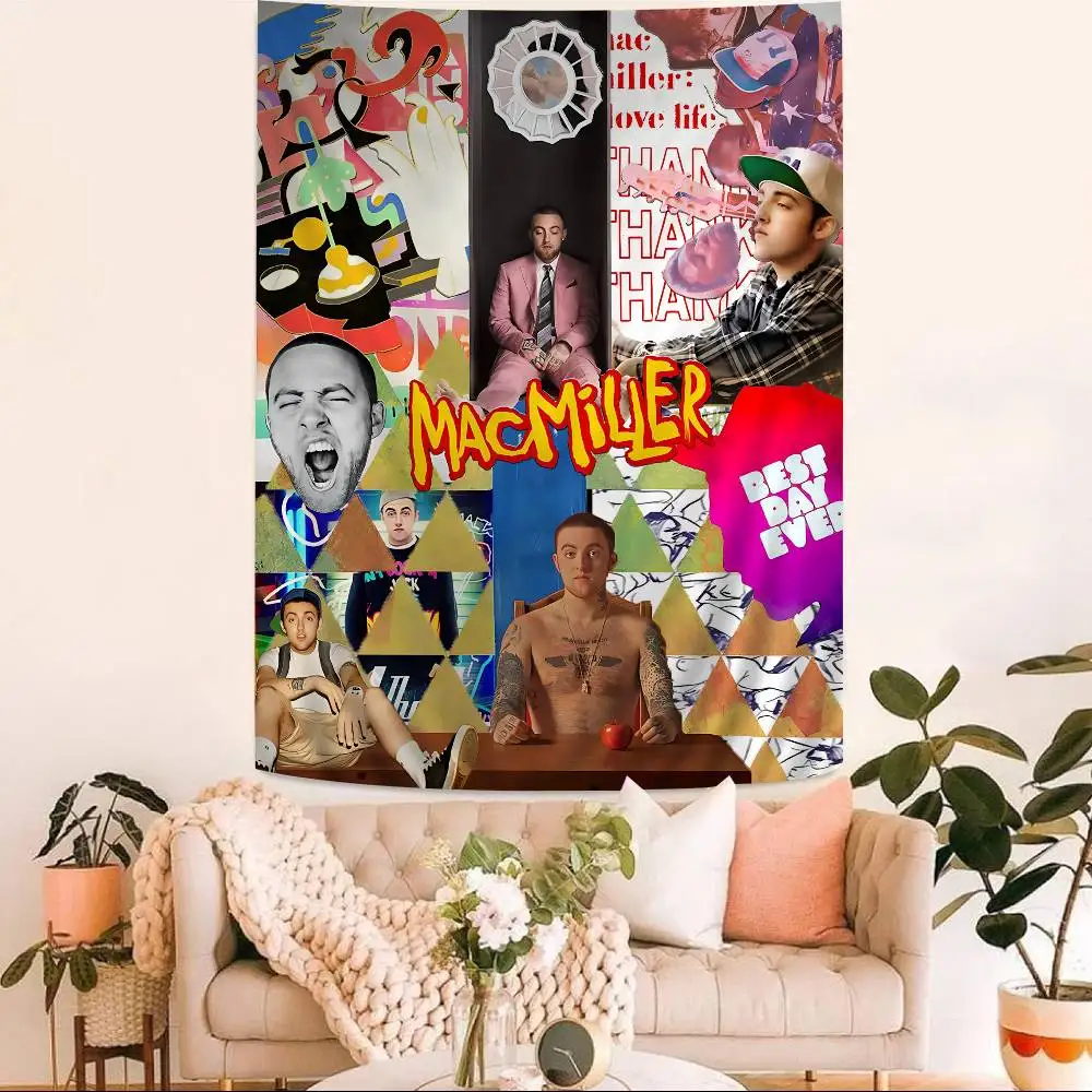 Sänger M-Mac Kreise Miller Bunter Wandteppich Wandbehang Hippie Blumen Wandteppiche Wohnheim Dekor Japanischer Wandteppich