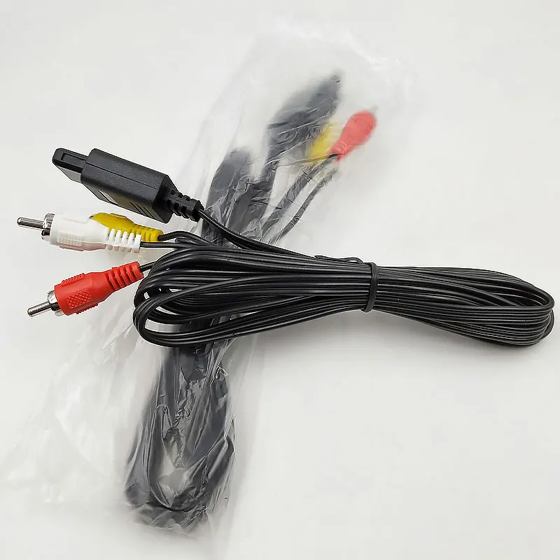 1.8m AV Audio Cable extend Composite Video Cord 6 Feet LineCompatible with Nintendo 64/N64/GameCube/NGC SNES SFC TV Game Console