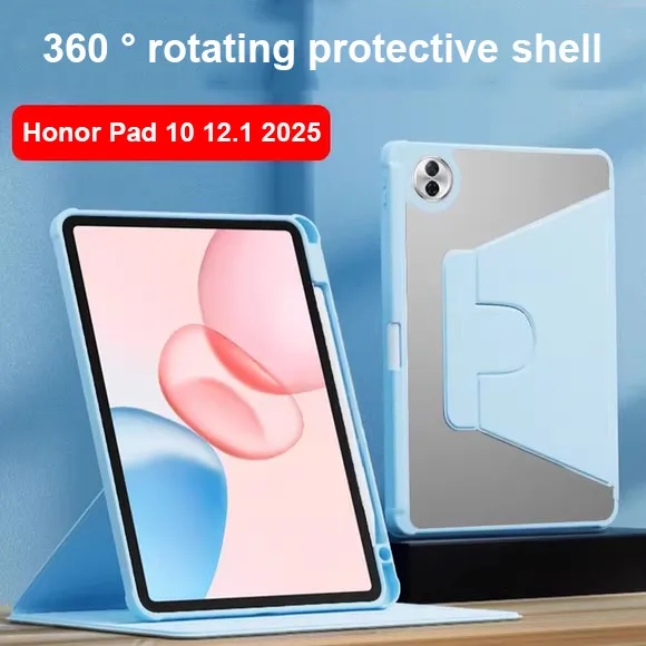 

Rotation Acrylic Case For Honor Pad 10 12.1 inch Pad 9 MagicPad 2 GT Pro 12.3 Tablet GT 11.5 X9a V9 11.5 X8a X9 With Pen Slot