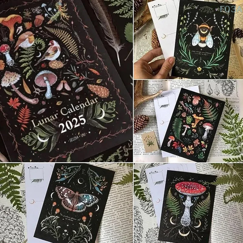 Dark Forest Lunar Calendar 2025 Contains 12 Original Illustrations Drawn Throughout The Year 12 Monthly Colorful Wall Calendar