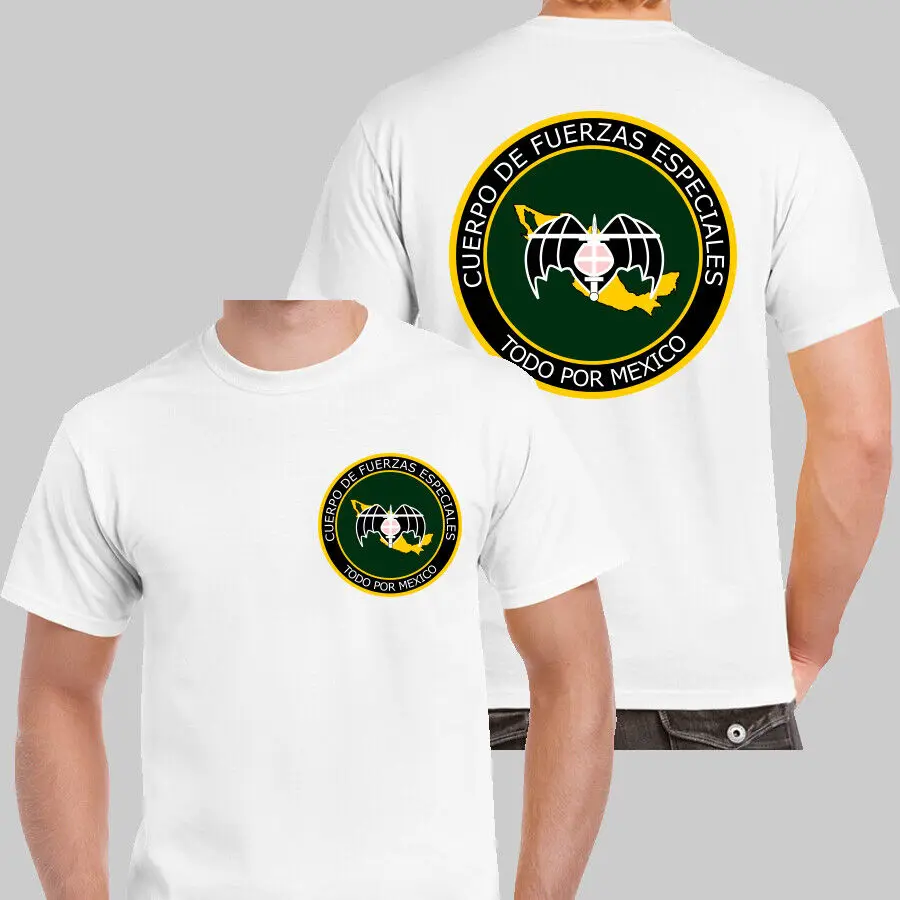 Mexican Special Forces Corps Cuerpo de Fuerzas Especiales T-shirt Short Sleeve Casual 100% Cotton Shirt