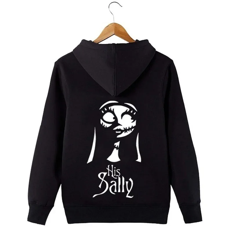 Sweats à capuche Jack et Sally pour hommes et femmes, vestes d\'Halloween avant Noël, sweat à capuche pour couple, automne