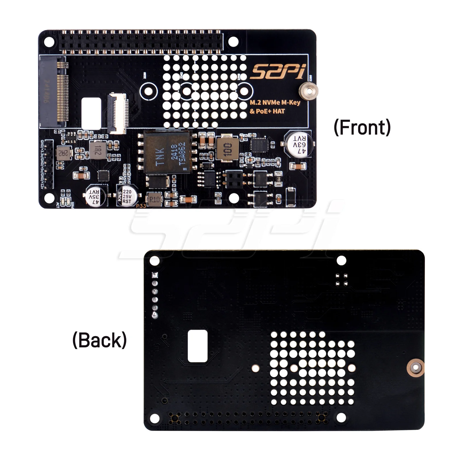 Imagem -02 - Kit Refrigerador Ativo para Raspberry pi 52pi M.2 Nvme M-key e Poe Mais Hat Suporte Ssd 2230 2242 2260 2280