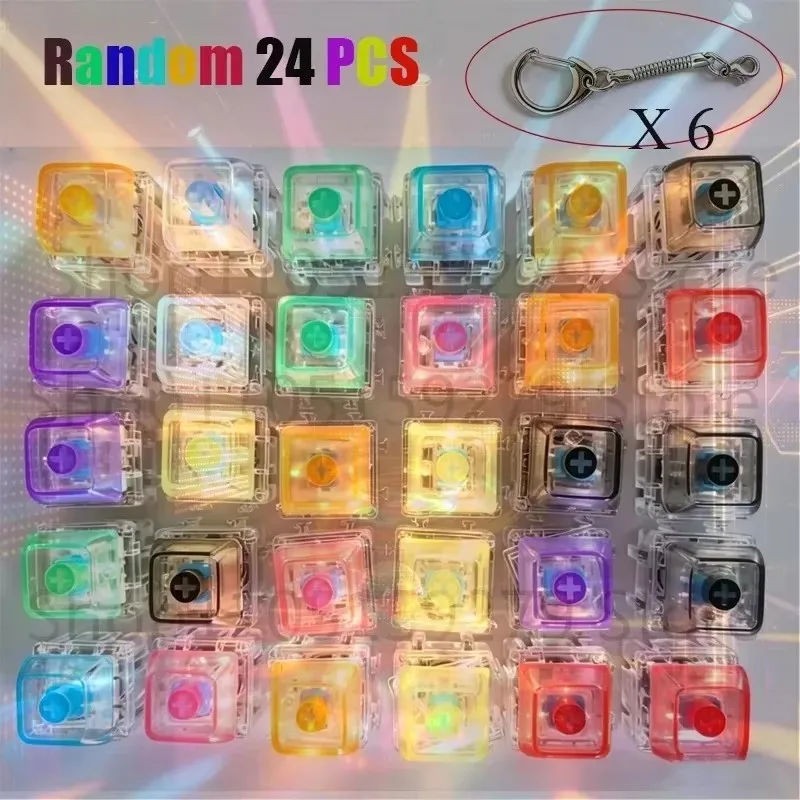 !Clickable Keyboard Keychain LED Light - Stress Anxiety Relief Fidget Toy, Portable Desktop Accessory for Office Decoration Gift view 3