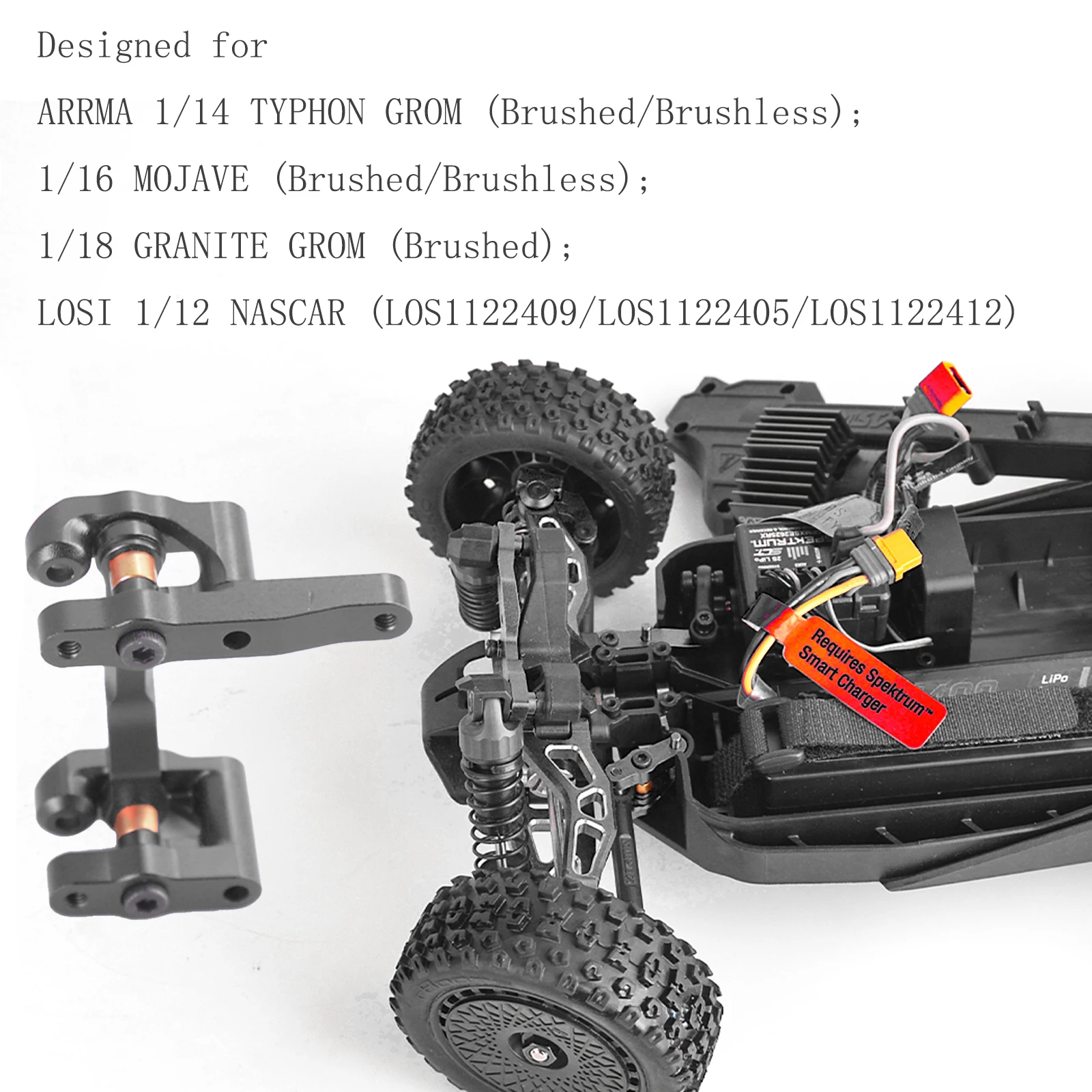 Fraizoe RC Steering Set 7075 Aluminum Alloy Anodized Replace for ARRMA - ARA340202 Compatible with ARRMA 1/14 Typhon, 1/16 Mojav