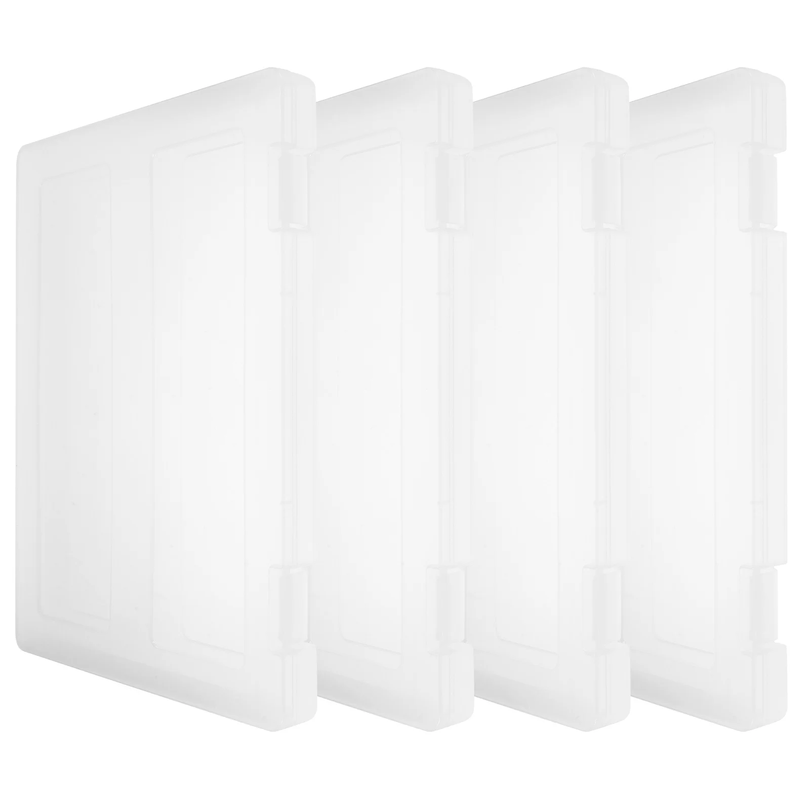 4Pcs Transparent A4 Document Box Plastic File Organizer Portable Storage Case for Office Desktop Box Files A4