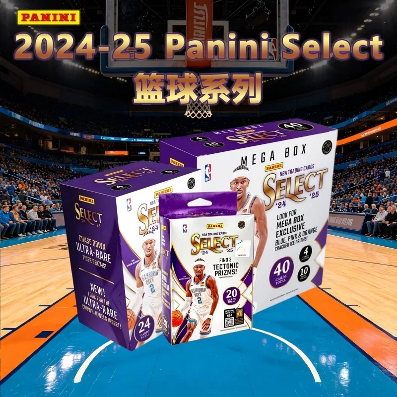 

Official Genuine 2024-25 Panini Select Basketball (NBA Trading Cards) Blaster Hanger Mega Box NBA Figures Collectible Cards Gift