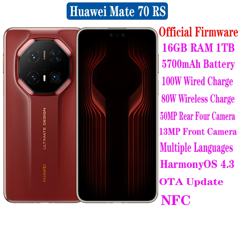 New Huawei Mate 70 RS Ultimate Design Mobile Phone 6.9