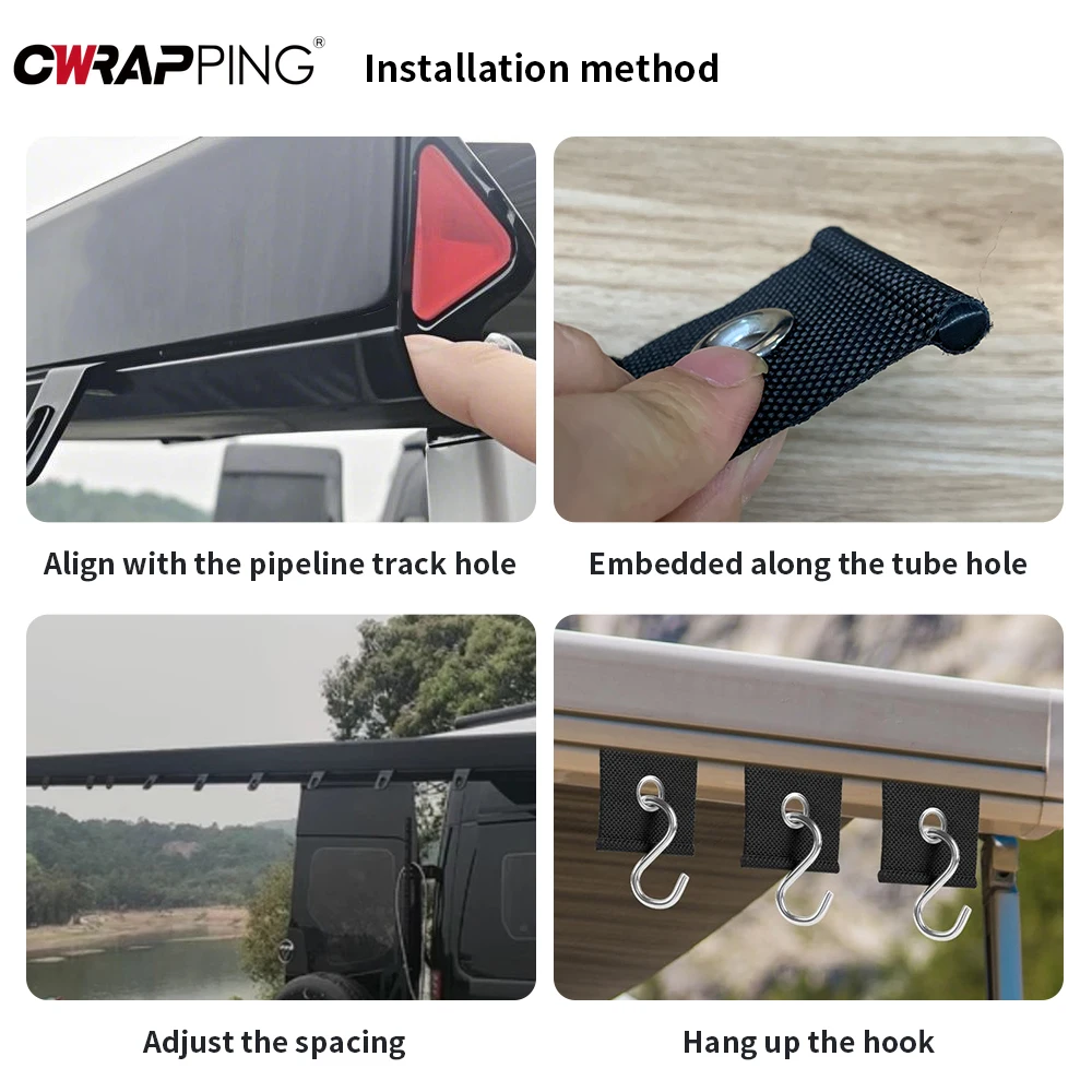 Immagine 6: Conversione camper Clip per gancio da campeggio Parti per auto da campeggio Accessori durevoli per camper Attrezzatura multiuso per roulotte Gadget per camper