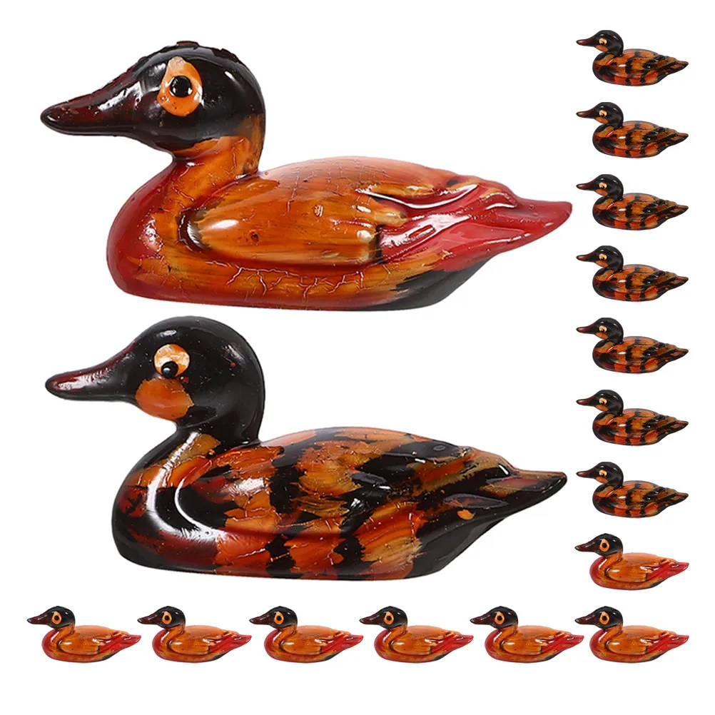 8Pairs Feng Shui Decorative Mandarin Duck Statue Resin Hand Carved Miniature Home Office Wedding Decor Mandarin Duck Ornaments