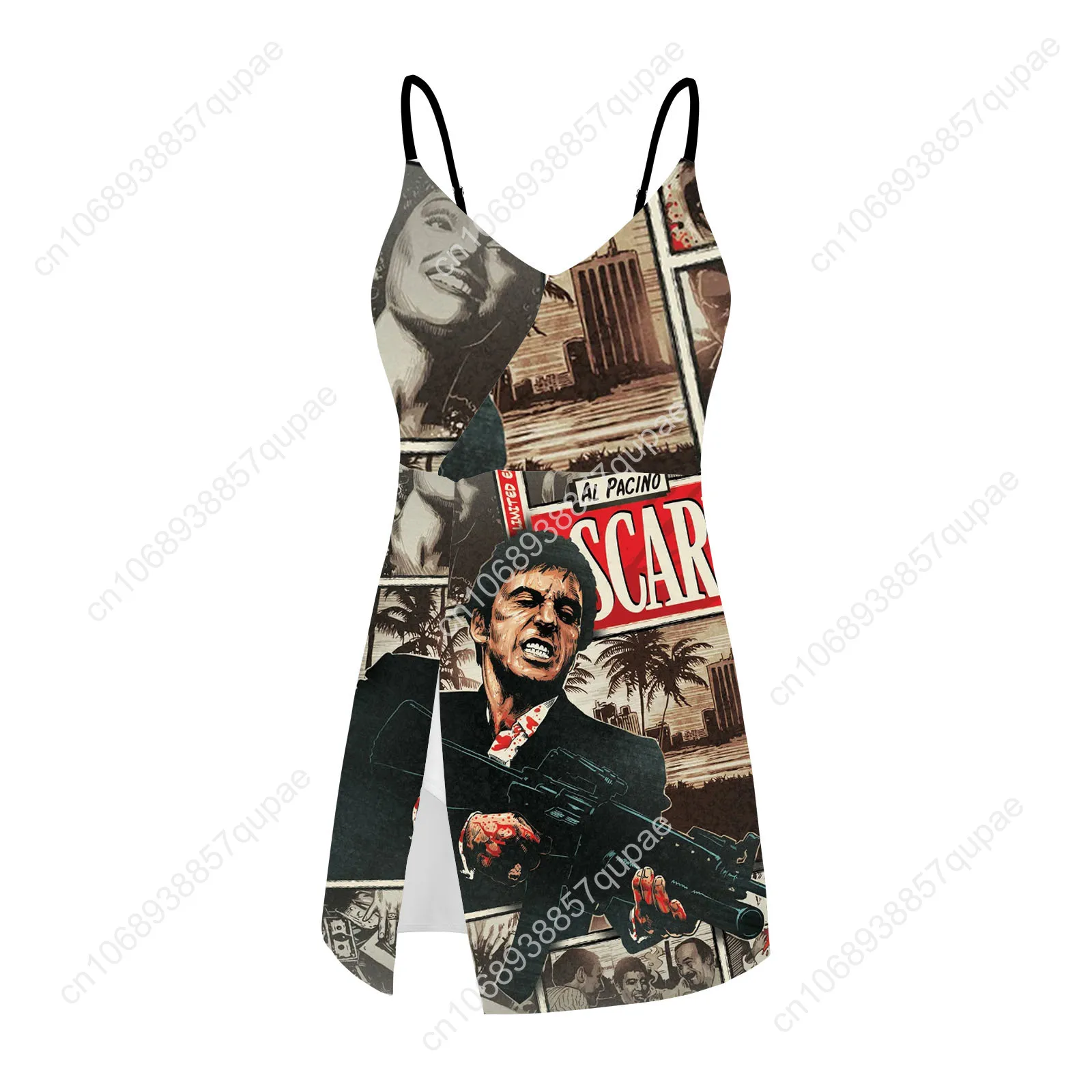 

Scarface Hot Movie Tony Montana Sling Dress Swimsuit Womens Bathing Suits Fashion Swimwear Pool Party Beach Bikini Beachwear