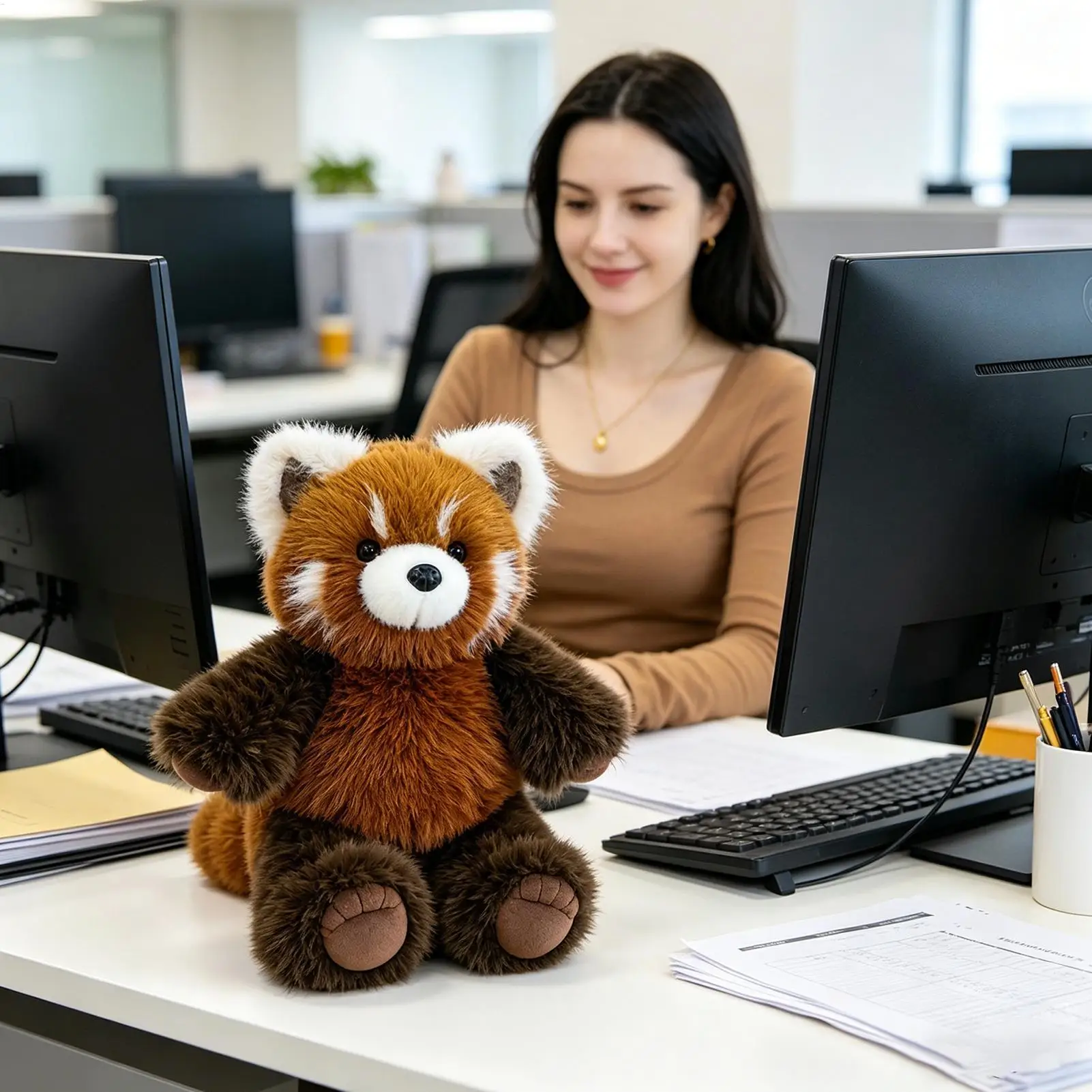 raccoon-toy-cute-soft-realistic-home-decor-55cm-animal-stuffed-toy-for-kids-adults-bedtime-couch-sofa-office-nursery-car