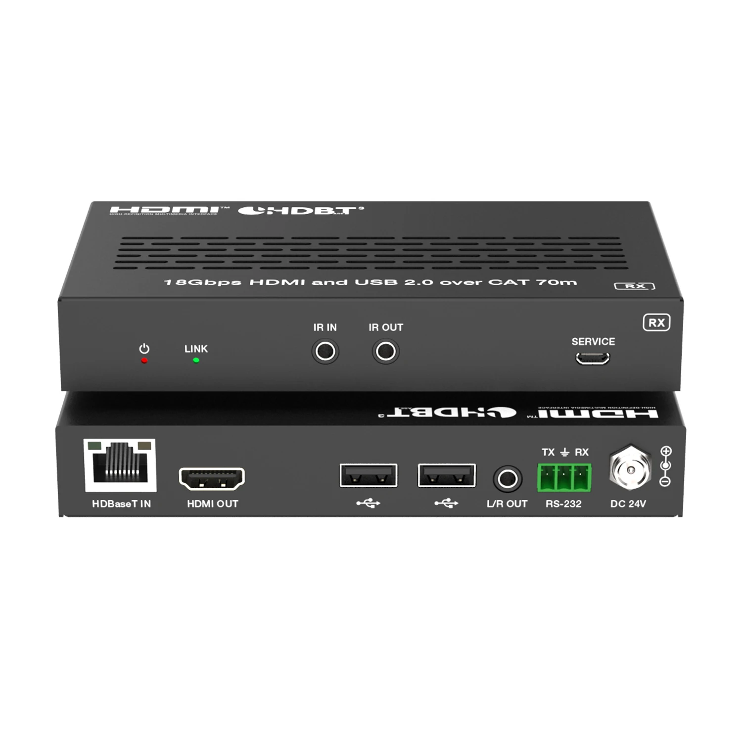 

4K@60hz 4:4:4 HDbaseT 3.0 extender USB-C High Definition Multimedia Interface 2x1 70m