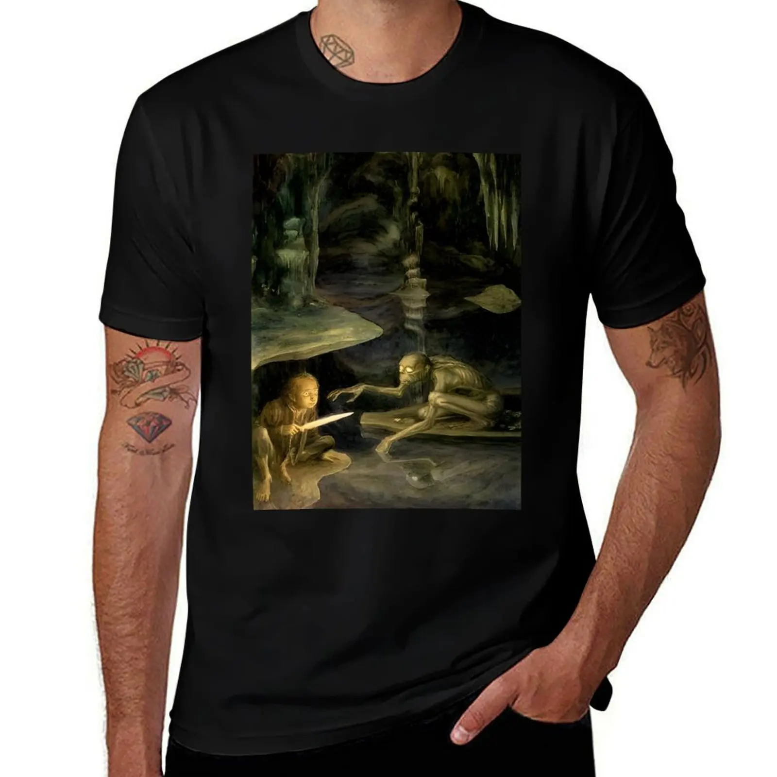 

Alan Lee - Riddles in the Dark - T-Shirt man t shirts for men t shirts for man pack white T-Shirt
