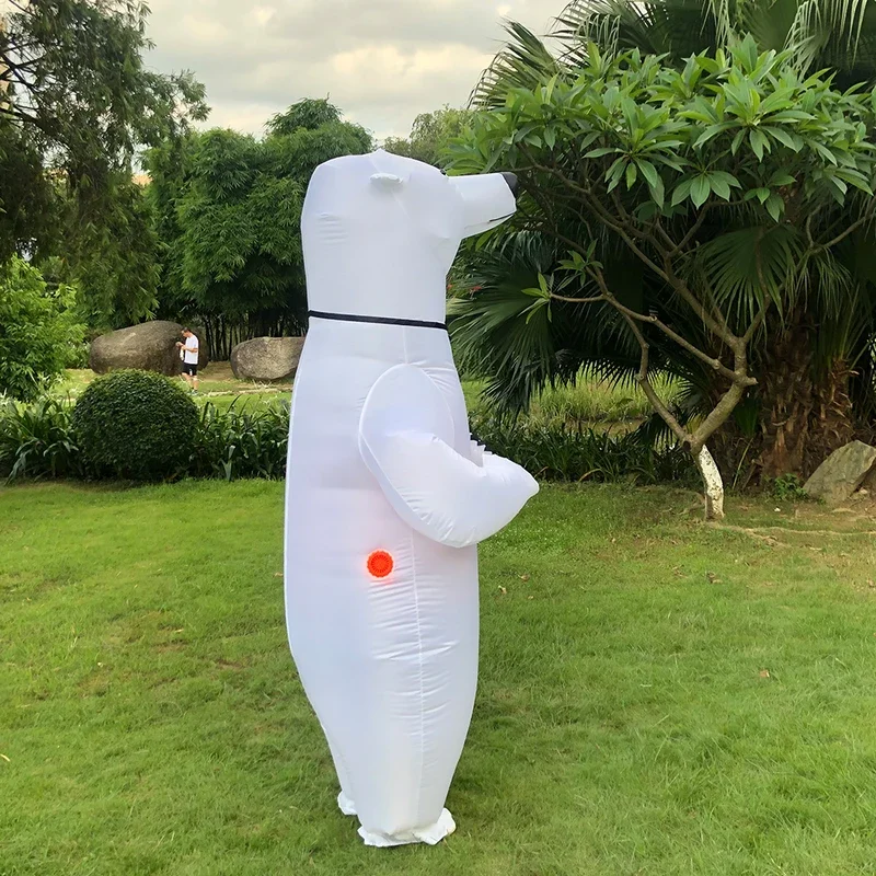 Weißer Eisbär, aufblasbare Kostüme für Erwachsene, Halloween, Cosplay-Kostüm, Maskottchen, Bär, Party, Rollenspiel, Disfraz für Mann und Frau @ 0Z*