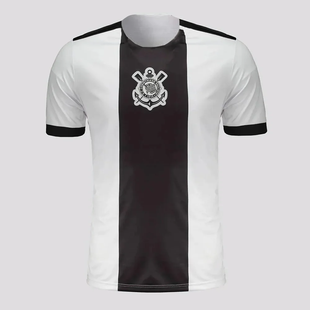 

2025 Summer Corinthians Yuri Alberto 9 Black-White Heritage Breathable training Jersey! Stripes × ‘9’— for Unisex Glory Flair!