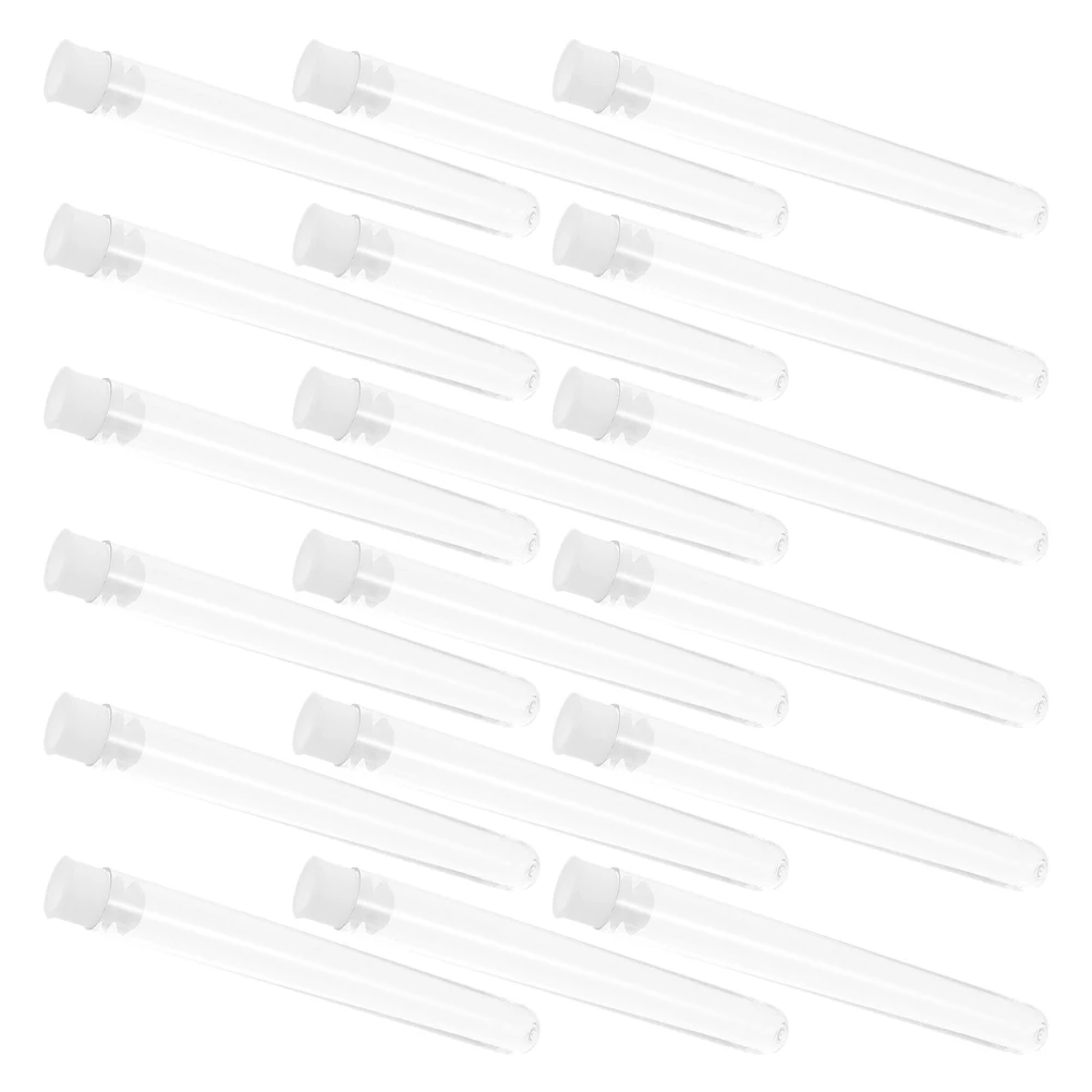 

50 Pcs Disposable Test Tube Plastic Caps Small Clear Containers Bath Salts Tubes