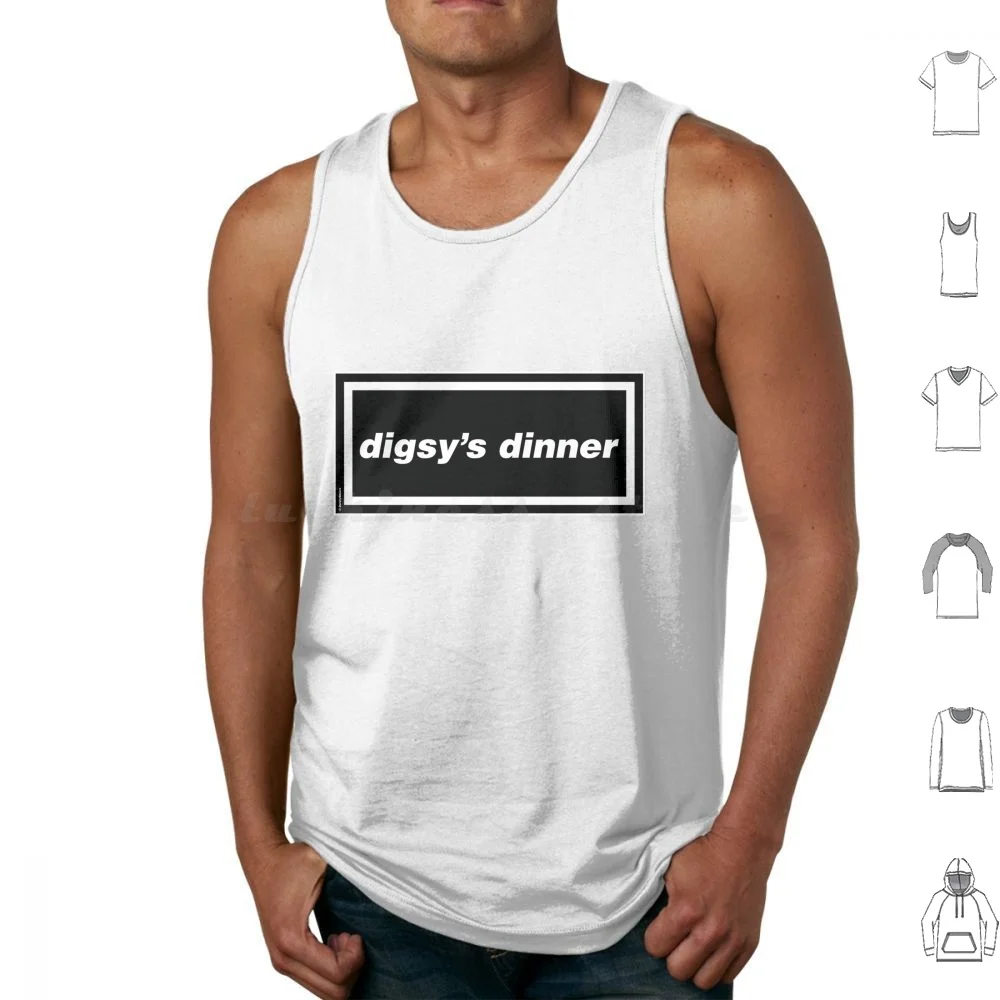 Digsy's Dinner-Gallagher 90s Band Artwork Tank Tops Print Cotton Liam Gallagher Noel Gallagher Wonderwall Live Forever