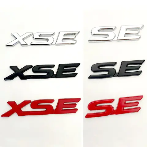 3D Metal SE XSE Logo Rear Trunk Emblem Badge Decals Sticker For Toyota Camry Sienna Highlander Corolla Car Styling Accessories