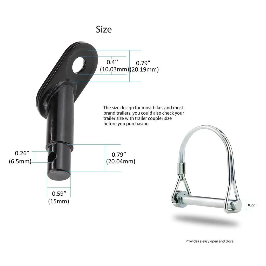 Child Pet Trailer Coupler Hitch Steel Rear Replacement Axle