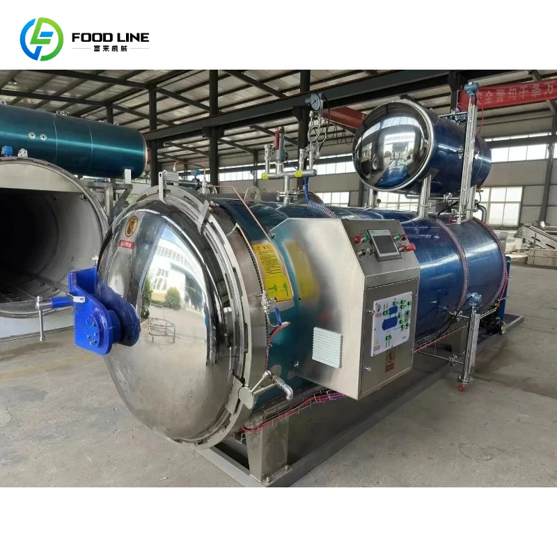 Customized Horizontal Sterilization Pot Fruit Jam Double Layer Spray Retort Autoclave Machine Food Sterilizer