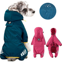Waterproof Dog Rain Coat Cat Raincoat Outdoor Rainwear Hood Apparel Jumpsuit Puppy Rainy Day Clothes Outdoor Jacket Pet Supplies