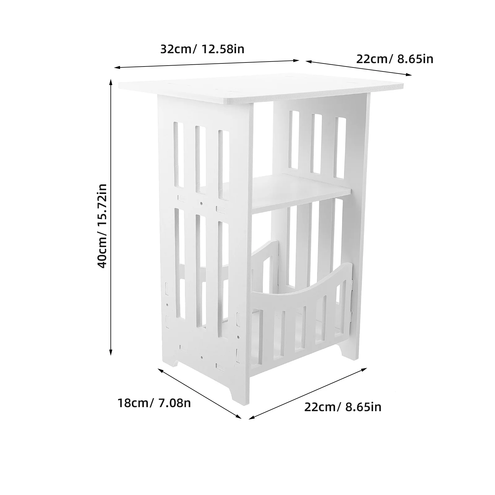 طاولة سرير مدمجة، منظم أثاث صغير الحجم للكتب والمشروبات وغرفة النوم وغرفة المعيشة وأثاث طاولة السرير