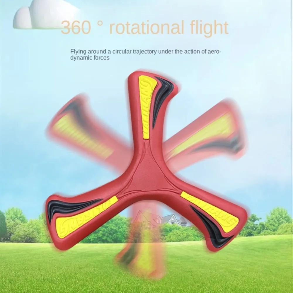 Plastic Children Boomerang Interactive Soft Three-leaf Cross Flying Disc Children Toy Sports Spinner Three-Bladed Outdoor Toys