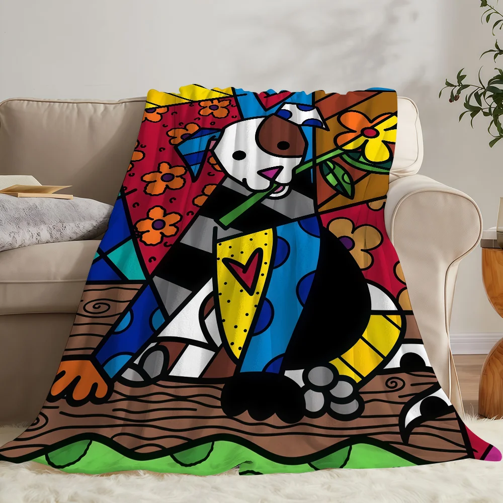 Pop Art B-Brittos Blanket Soft Warm And Thick Perfect For Bedroom Living Room Bed Sofa Camping Picnic Office Gift