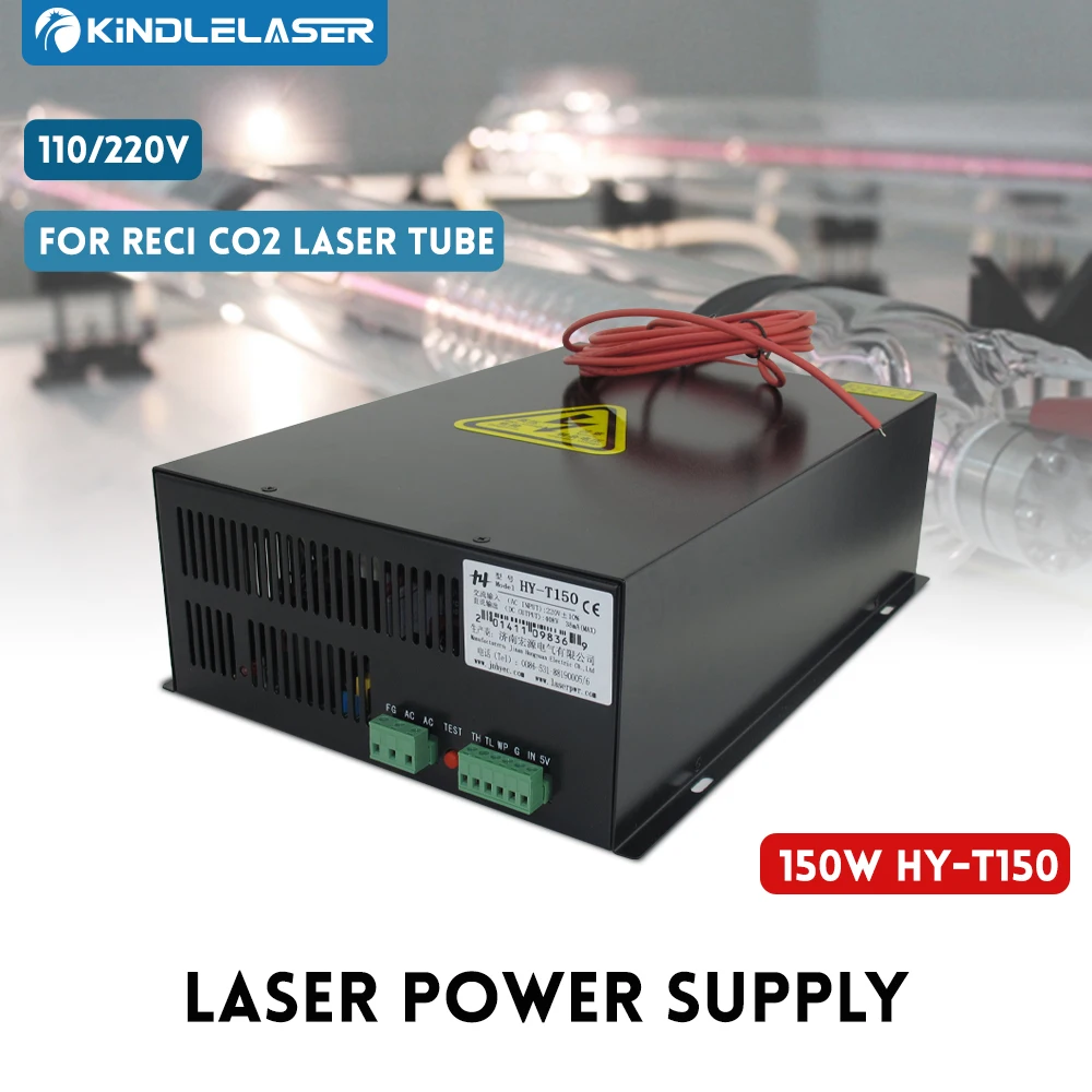 

KINDLELASER 150W HY-T150 CO2 Laser Power Supply for CO2 Laser Engraving Cutting Machine HY-T150 T / W Series