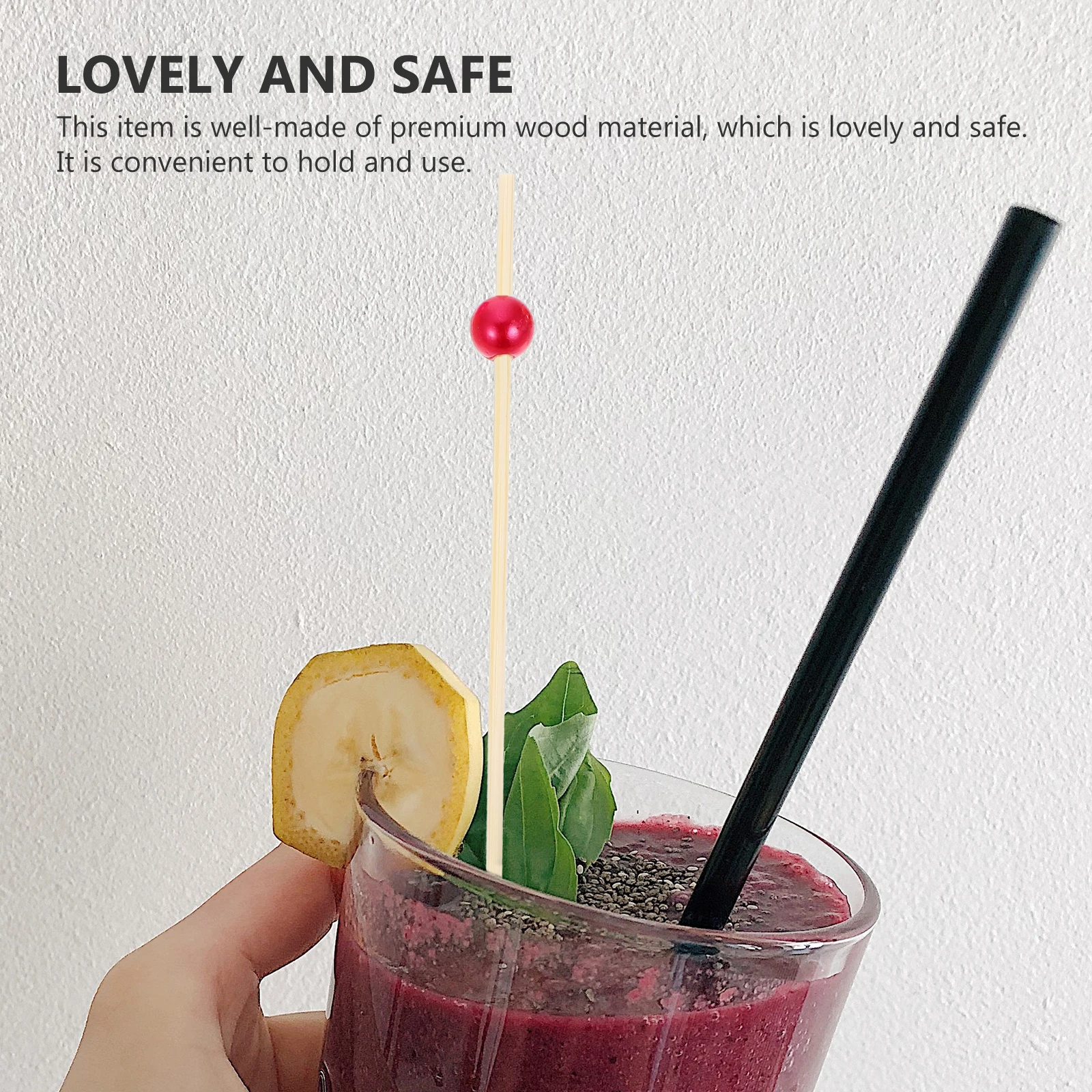 

100pcs Creative Fruit Picks Wooden Biodegradable Party Cocktail Sticks For Festivals Snack Sushi Appetizer Drink Garnish