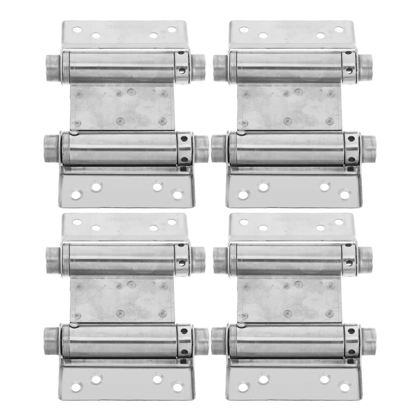 

4 Pcs Automatic Closing Hinge Exterior Door Hinges Double Gate Stainless Steel Action Spring