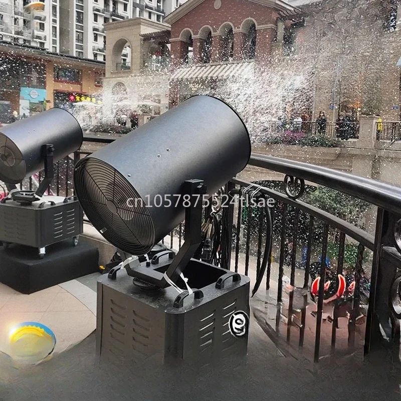 4000W large shaking head snowflake machine simulation snow machine, artificial snowfall intelligence in Christmas outdoor scenic