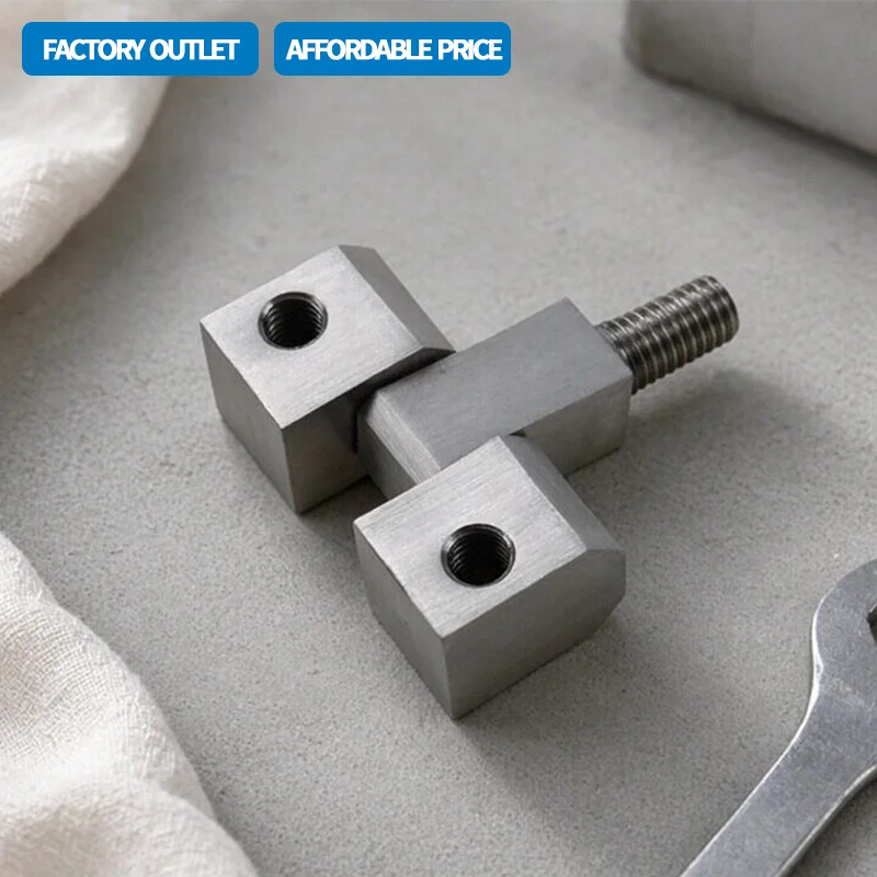 2-Piece Set Heavy-Duty Stainless Steel 304 Hinge with M10 Internal Threaded Bolt Removable for Hardware Accessories