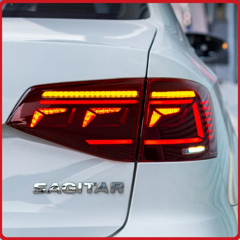 Car Taillights Assembly For VW Jetta Sagitar Vento 2015-2018 LED Auto Back Lamps Upgrade Streamer Turn Light Startup Effect