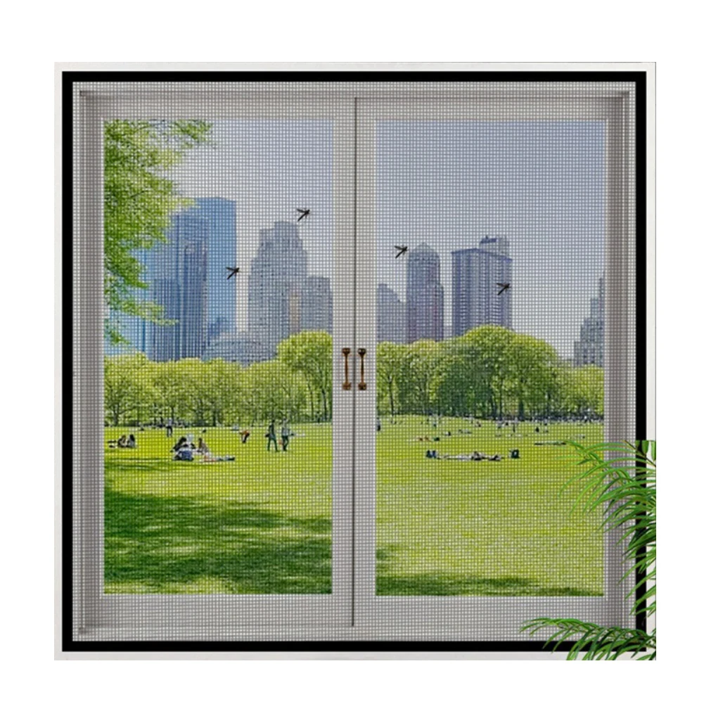 Privacy Netting Window Tulle Living Space No Drilling Required Polyester Fiber Material Wear-Resistant Feature