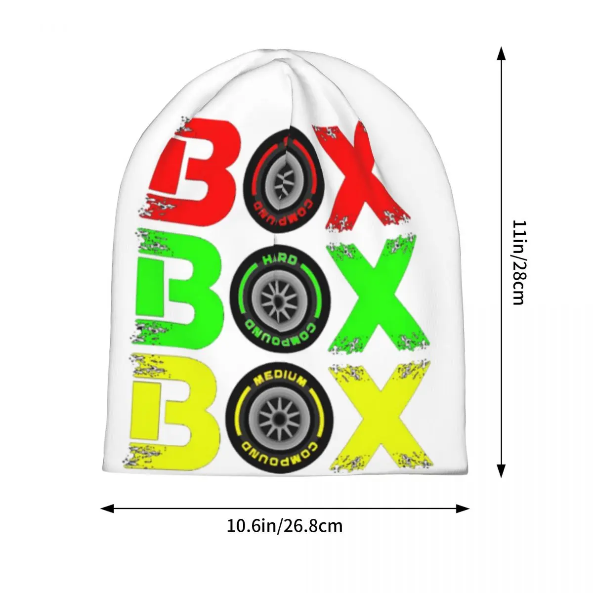 Box Box Box F1 Warm Knitted Cap Hip Hop Bonnet Hat Autumn Winter Outdoor Beanies Hats for Unisex Adult