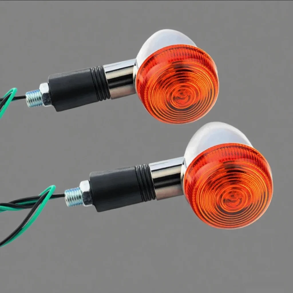 12V 10mm pour Honda Yamaha Scooter café Racer Moto clignotants feux ambre universel Moto ampoule indicateur clignotants