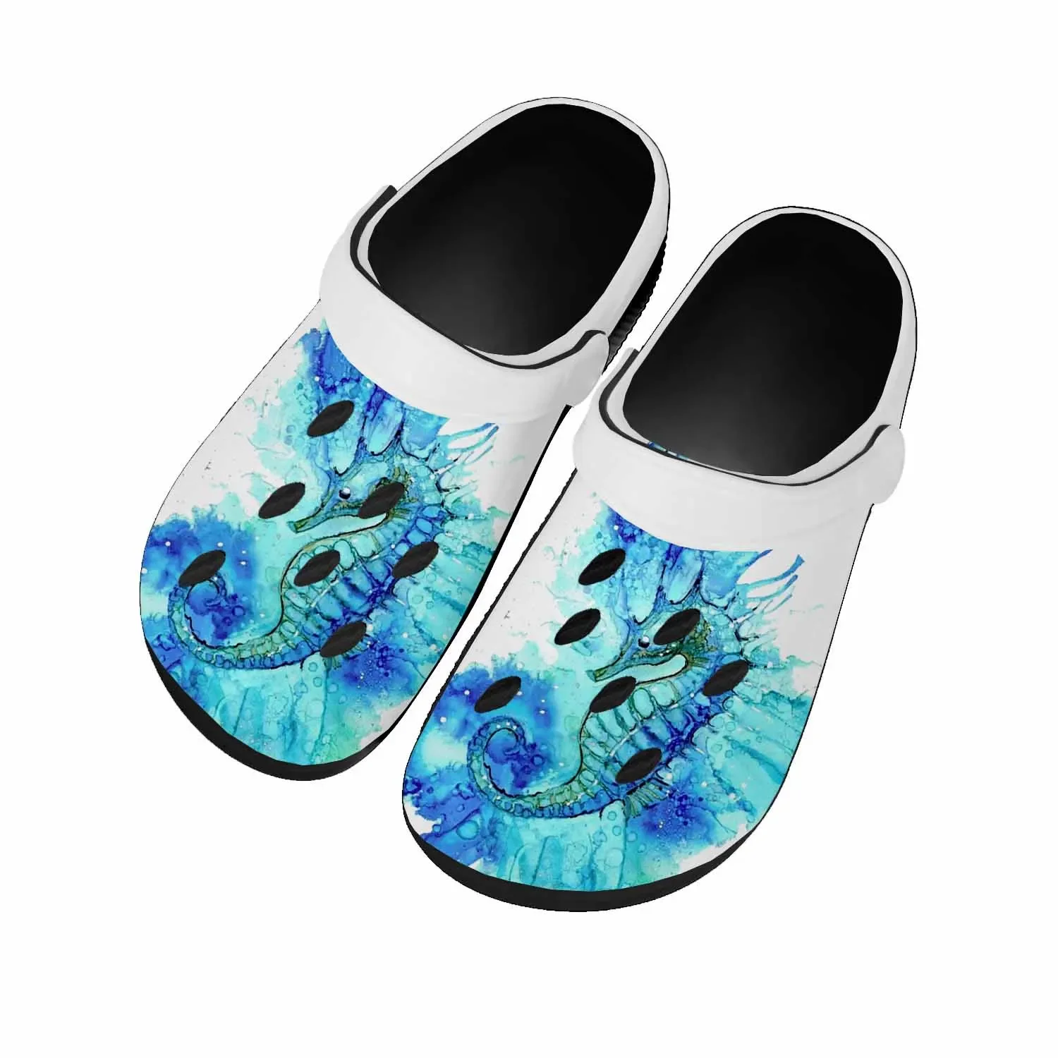 

Seahorse Ocean Series Home Clogs Custom Water Shoes Mens Womens Teenager Sandals Garden Clog Breathable Beach Hole Slippers