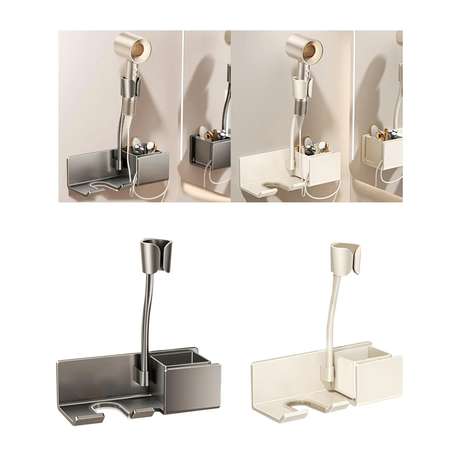 

Держатель для фена, настенное крепление, органайзер для фена, кронштейн для фена для ванной комнаты, стойка для фена для парикмахерской, душевой комнаты