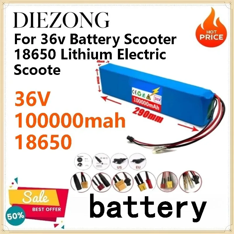 36V 100000mAh 10S3P Electric Scooter Battery Pack for 36v Battery Scooter 18650 Lithium Electric Scoote