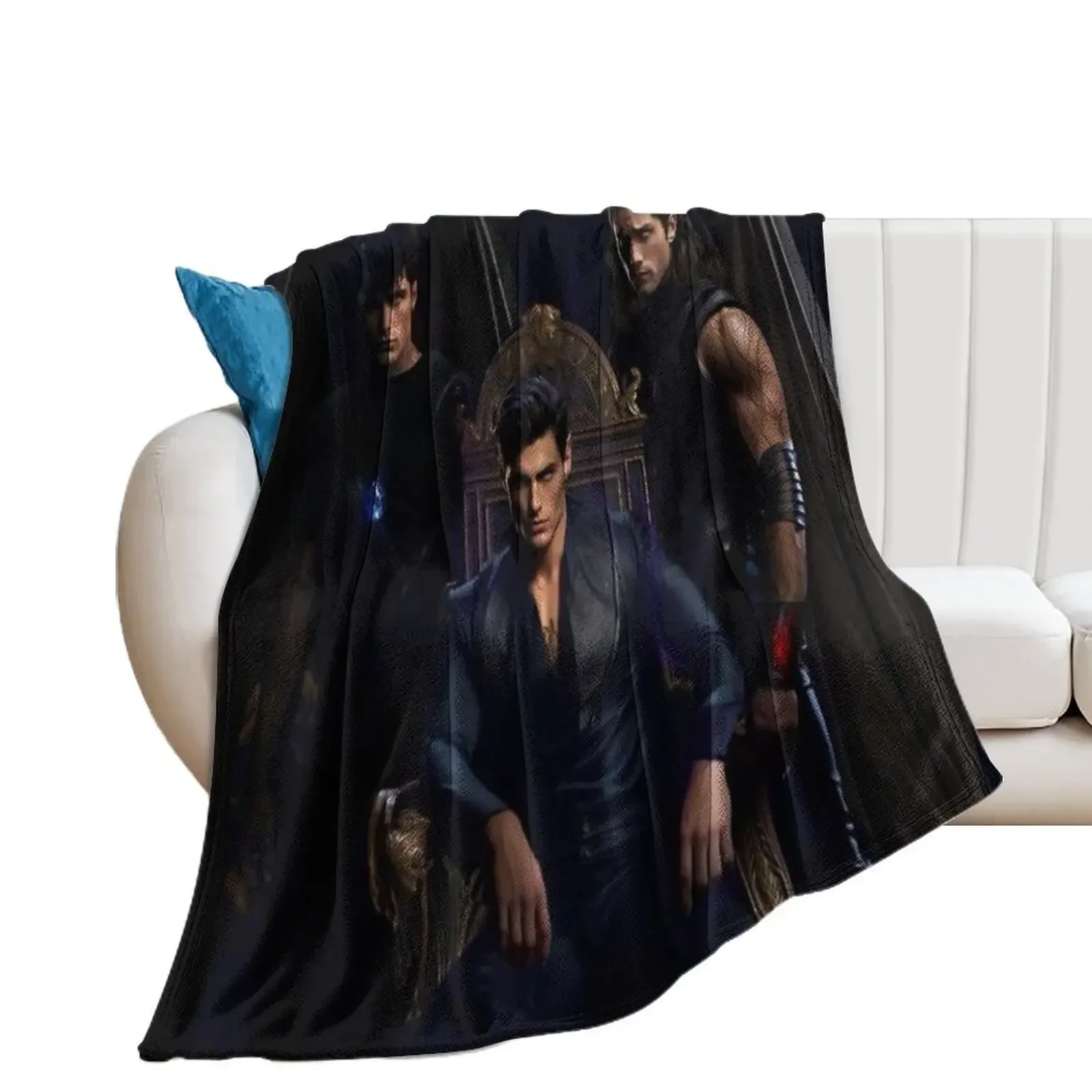 

ACOTAR - Rhysand, Cassian, & Azriel Art Throw Blanket Decorative Throw Thermals For Travel Blankets