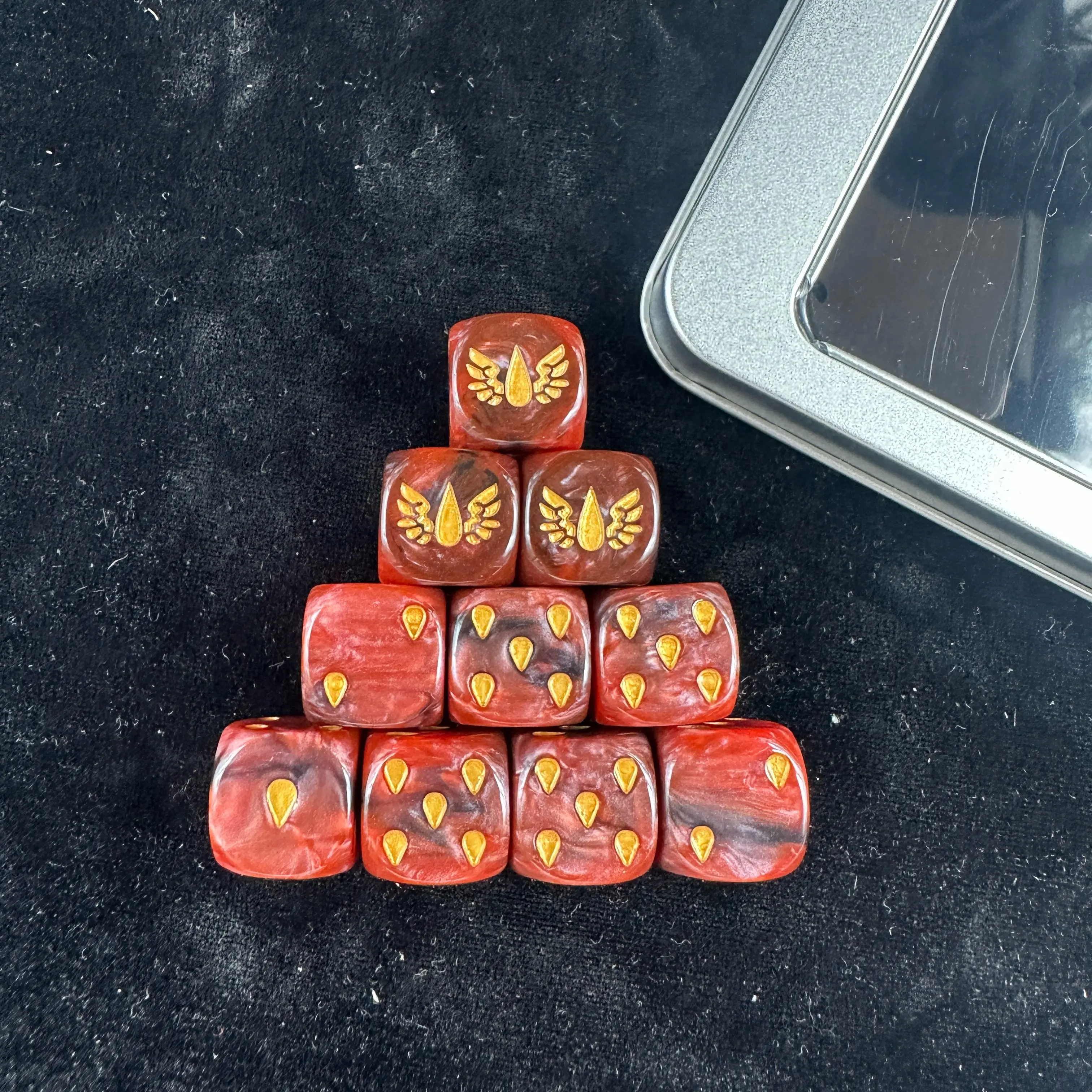 Holy Blood Angel 40k 500 styles dice, game-specific dice, squad game army dice